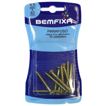 Parafuso de Aço para Madeira 4,5x40mm Bemfixa 10 unidades