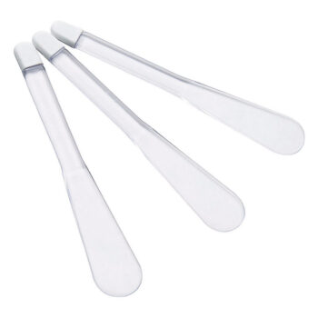 Kit com 3 Espátulas de Acrílico Para Manteiga Arredondada Acrylic