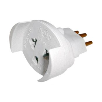 Adaptador de Tomada Reverso 2P+T Branco Ilumitec 10A