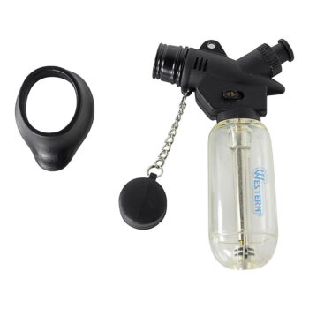 Mini Maçarico Portátil Recarregável Preto Western