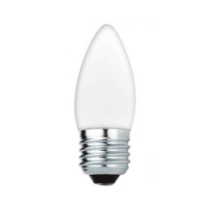 Lâmpada Vela Lisa E27 Leitosa Brasfort 25W - 127V