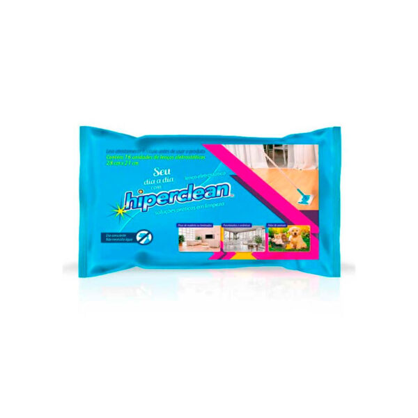 Lenço Seco Eletrostático Hiperclean 16 unidades - Imagem 2