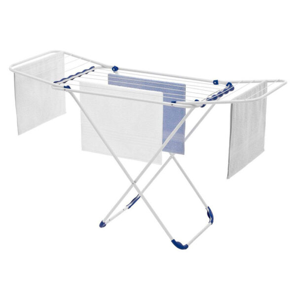 Varal de Chão Búzios com Abas em Aço Branco Maxeb 150x56x85cm - Imagem 4