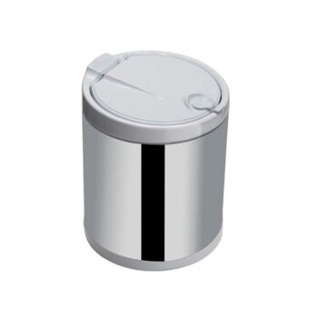 Lixeira de Inox com Tampa para Pia Branca Viel 2,5L