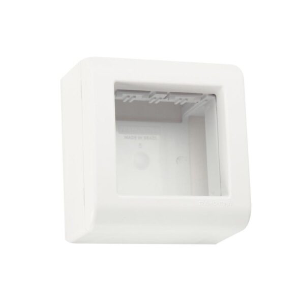 Caixa + Tampa de Sobrepor 2 Postos Lizflex Branco Tramontina