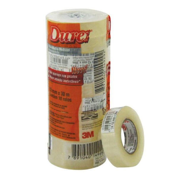 Fita Adesiva Transparente Durex 12mmx30m