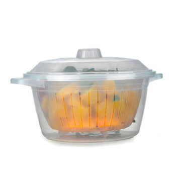 Mini Panela para Micro-ondas com Cesta Nitronplast 2,6L