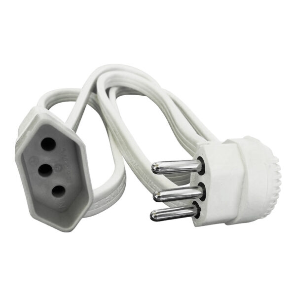 Extensão Elétrica 1 Tomada 2P+T Branco Daneva 20A - 80cm - Imagem 2