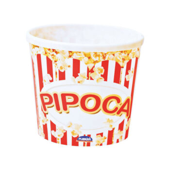 Balde de Pipoca Decorado de Plástico Plasútil