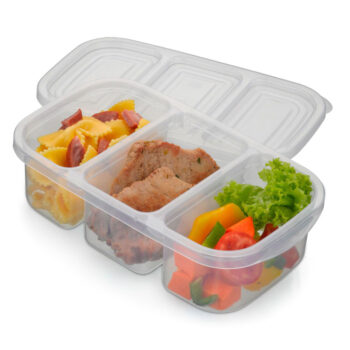 Pote de Plástico Com 3 Divisórias Nitronplast 1,1L