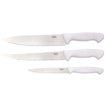 Kit de Facas Conjunto do Assador Inox Branco Mor 3 Peças