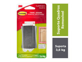 Gancho Adesivo de Metal para Quadros Command 3M - 3,6kg
