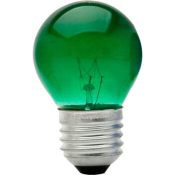 Lâmpada Bolinha Incandescente Verde E27 Brasfort 15W - 127V
