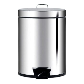 Lixeira de Inox com Pedal Cinza Ágata Mor 20L