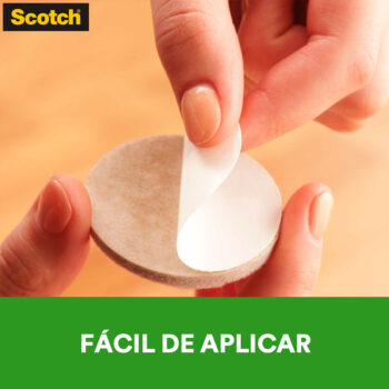 Protetor Anti-risco Quadrado em Feltro Branco GG Scotch 3M - 4 unidades