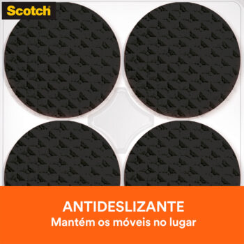 Protetor Anti-risco Redondo Preto GG Scotch 3M - 4 unidades