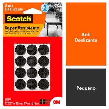Protetor Anti-risco Redondo Preto P Scotch 3M - 12 unidades