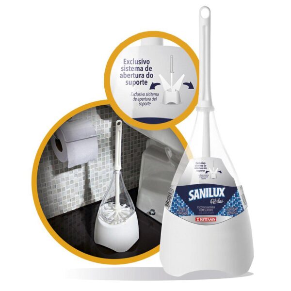 Escova Sanitária com Suporte Pétalas Sanilux