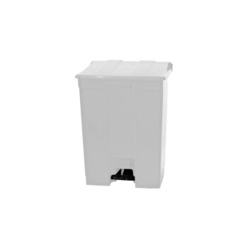 Lixeira de Plástico com Pedal Branca Bralimpia 30L