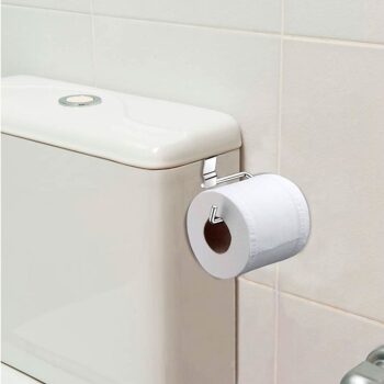 Porta Papel Higiênico para Caixa Acoplada em Aço Cromado Future