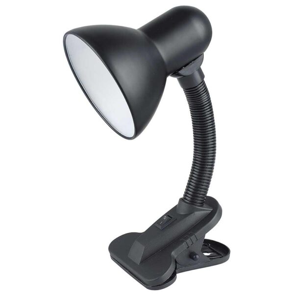Luminária de Mesa TLM05 Articulável com Garra Preta Taschibra