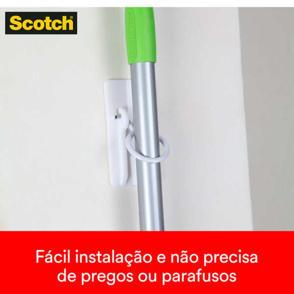 Gancho Porta Vassoura Scotch Brite Adesivo 3M - Imagem 5