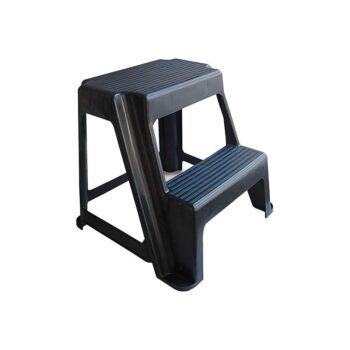 Banqueta Escada de Plástico 2 Degraus Preta Antares 45x47cm