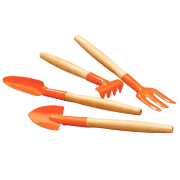 Kit para Jardinagem e Vaso com Cabo de Madeira Tramontina 4 Peças