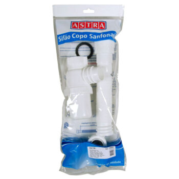 Sifão Copo Sanfonado Universal Branco Astra