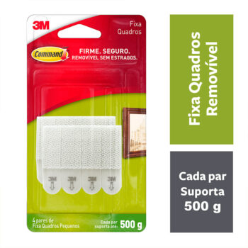 Fecho Adesivo Plástico Branco Command 3M até 500g