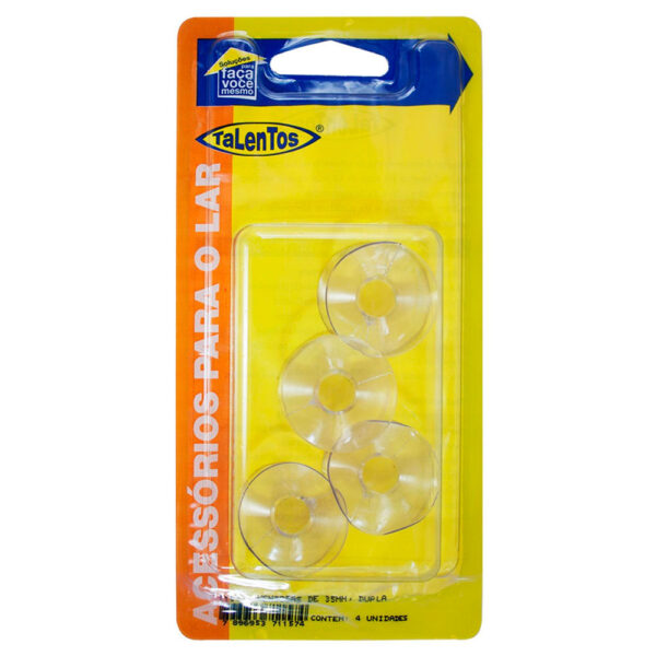 Ventosa Dupla Tipo Botão 35mm Talentos 4 Peças