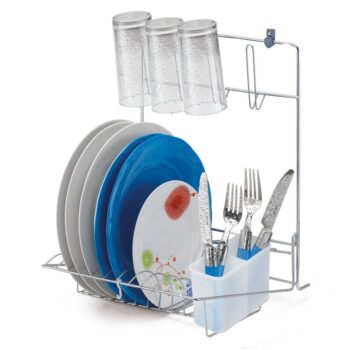 Escorredor de Louças de Parede em Aço Cromado Arthi