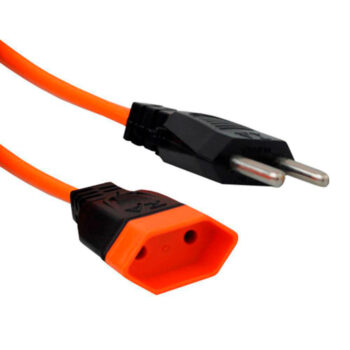 Extensão Elétrica 1 Tomada 2P Preto/Laranja Daneva 20A - 1,5m