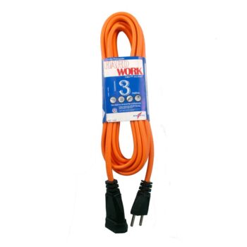 Extensão Elétrica 1 Tomada 2P Preto/Laranja Daneva 20A - 3m