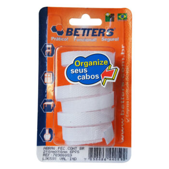 Fecho de Contato Branco Betters 210x10 mm - 6 unidades