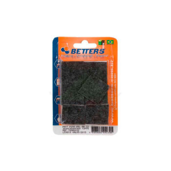 Protetor Anti-risco Quadrado em Feltro Cinza Betters 30x3mm - 12 Unidades