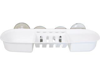 Porta Shampoo e Escova com Ventosas Transparente São Bernardo