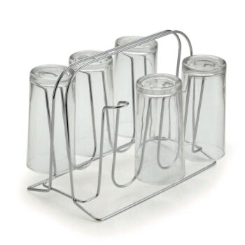 Suporte para 6 Copos Aço Cromado Arthi