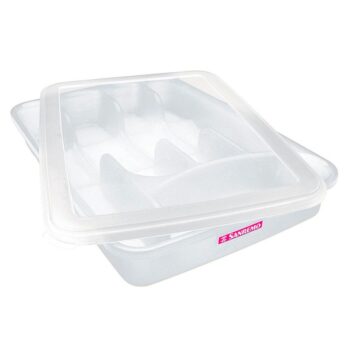 Porta Talheres em Plástico para Gaveta com Tampa Sanremo