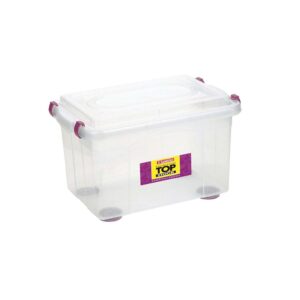 Caixa Organizadora de Plástico com Tampa Incolor Sanremo 16,7L