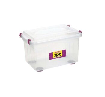 Caixa Organizadora de Plástico com Tampa Incolor Sanremo 16,7L