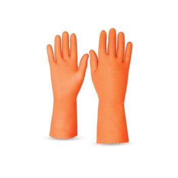 Luva Multiuso de Latex Revestida Tamanho M Laranja Sanro