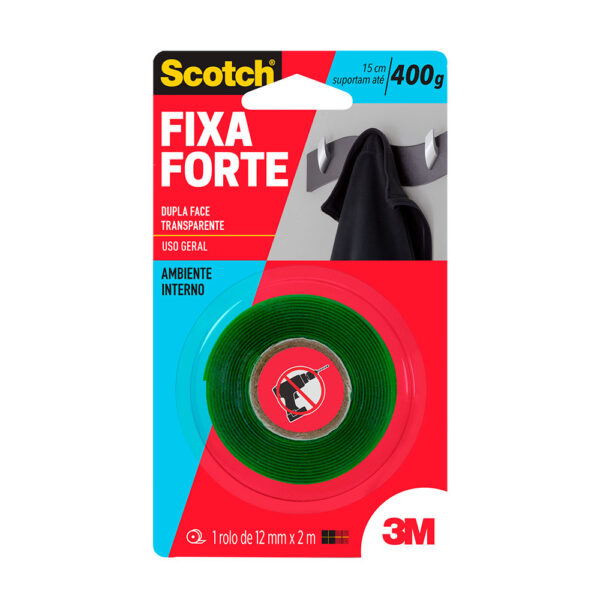 Fita Fixa Forte VHB Dupla Face Transparente 3M - 12mmx2m - Imagem 5