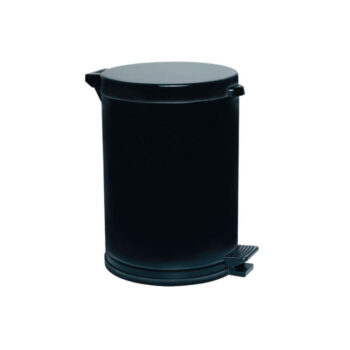 Lixeira de Inox com Pedal Preta Viel 4,5L