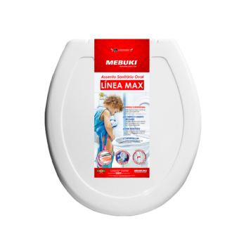 Assento Almofadado Oval Linea Max Branco Mebuki