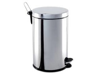Lixeira de Inox com Pedal Cromada Brinox 5L