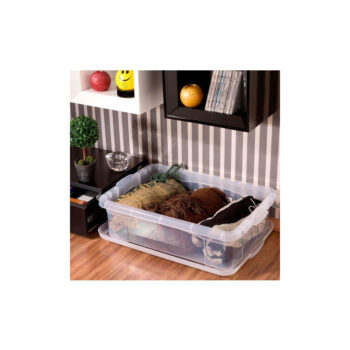 Caixa Organizadora com Tampa de Plástico Incolor Sanremo 28,2L