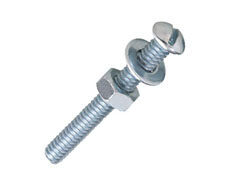 Parafuso Rosca Máquina com Porca e Arruela 3/16"x 1.1/2" Bemfixa 5 Unidades