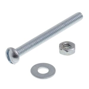 Parafuso Rosca Máquina com Porca e Arruela 3/16"x 2" Bemfixa 5 Unidades
