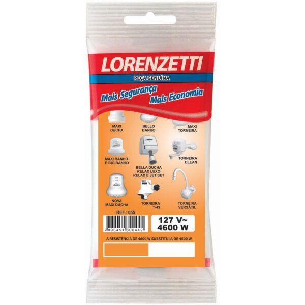 Resistência Chuveiro Maxi JS3 Lorenzetti 4600W - 127V - Imagem 2